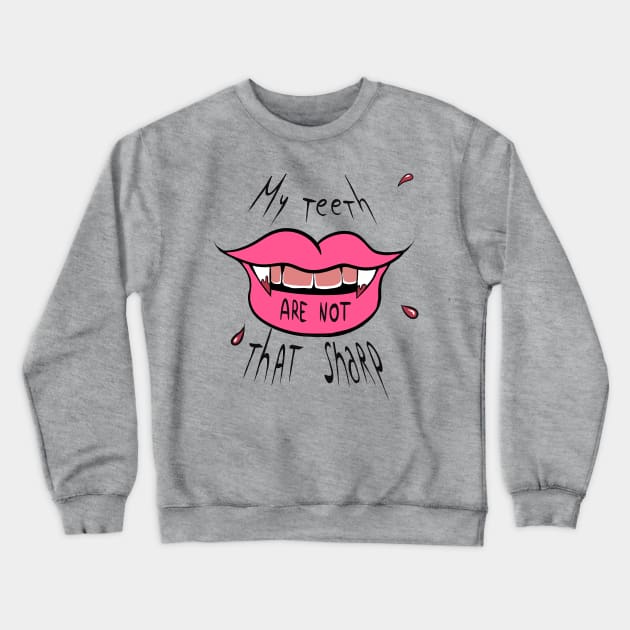 Sharp Teeth Crewneck Sweatshirt by Bootyfreeze